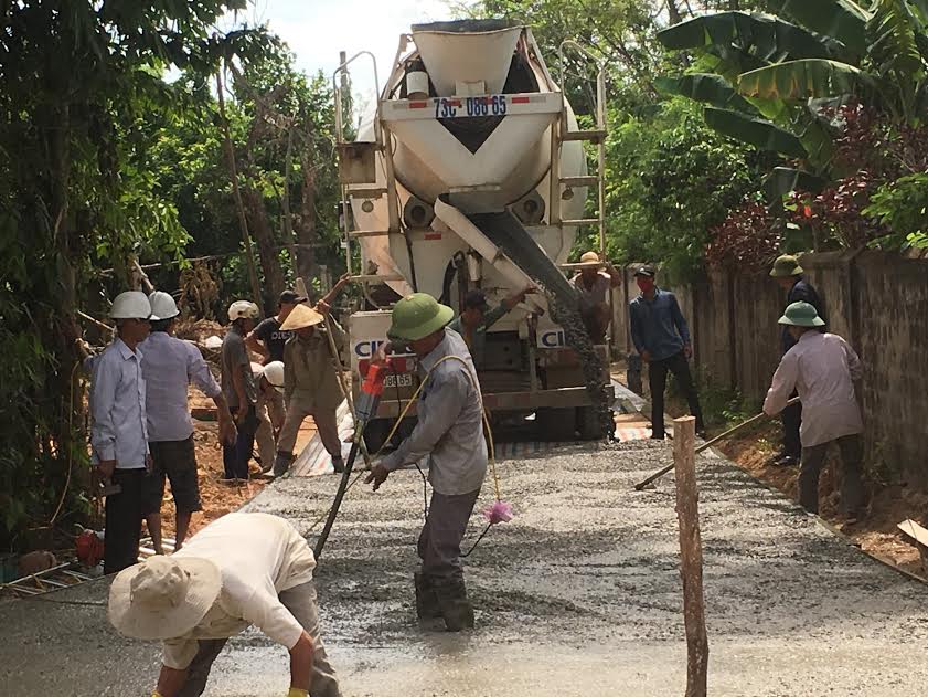 Tiêu chí giao thông được xã Quảng Phương chú trọng triển khai ngay từ giai đoạn đầu xây dựng nông thôn mới.