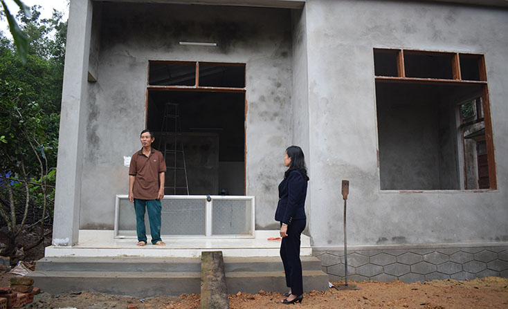 Gia đình anh Thuận được địa phương hỗ trợ xây dựng nhà “Đại đoàn kết”.