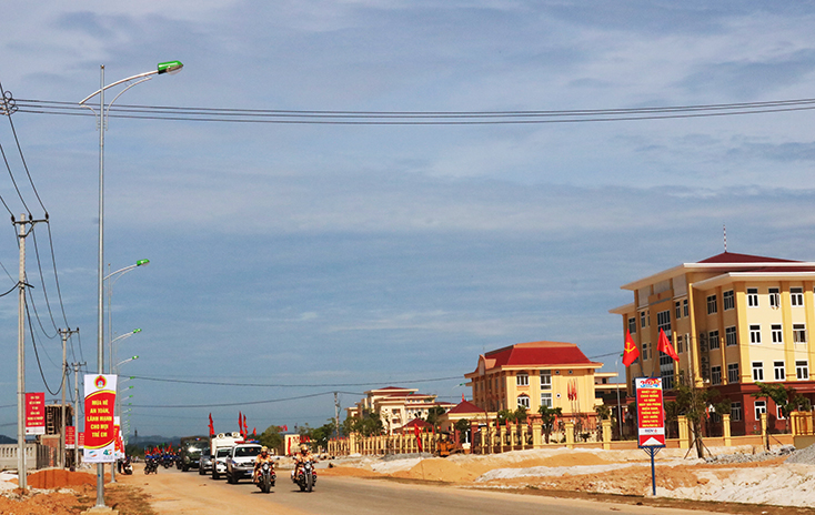 Một góc trung tâm huyện Quảng Trạch hôm nay.