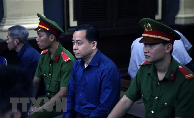 Bị cáo Phan Văn Anh Vũ (tức Vũ “nhôm”) tại phiên tòa. (Ảnh: Thành Chung/TTXVN )