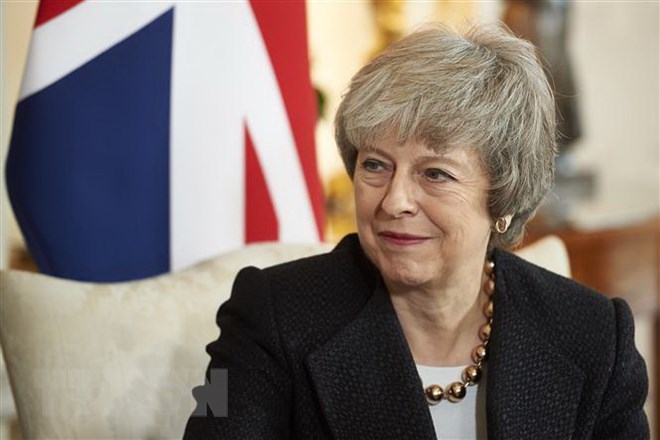 Thủ tướng Anh Theresa May phát biểu tại London, Anh. (Nguồn: AFP/TTXVN)
