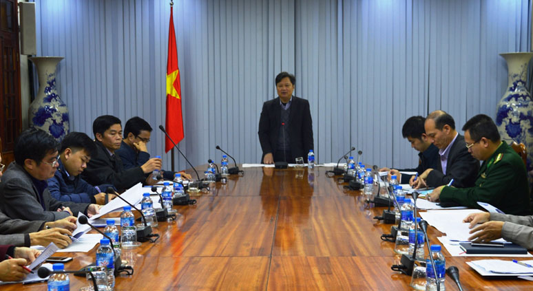 Đồng chí Nguyễn Tiến Hoàng, Phó Chủ tịch UBND tỉnh kết luận tại hội nghị.