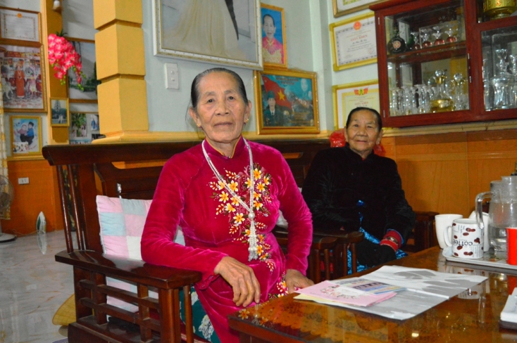 Bà Phạm Thị Niếu, người có công lớn trong việc phục dựng và phát triển văn hóa đặc sắc của làng biển Nhân Trạch.