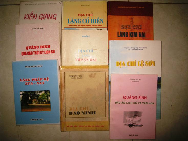 Một số công trình địa chí về vùng đất Quảng Bình.
