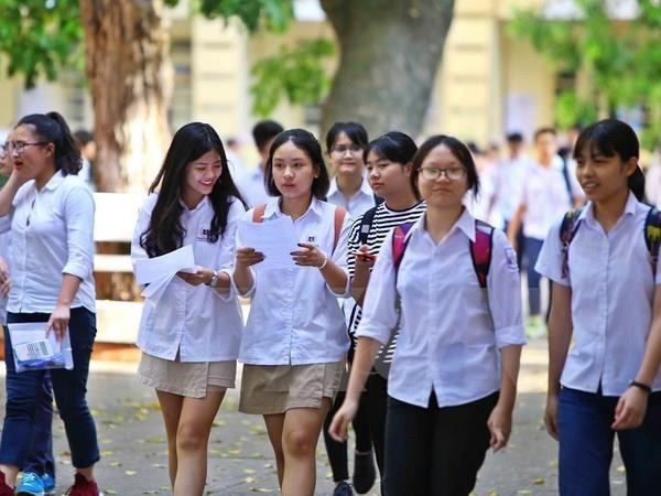 Theo Dự thảo Luật Giáo dục, học sinh trượt tốt nghiệp trung học phổ thông sẽ được cấp giấy chứng nhận hoàn thành chương trình. (Ảnh: Minh Sơn/Vietnam+)