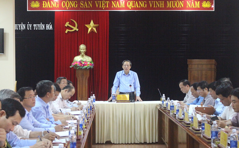 Đồng chí Bí thư Tỉnh uỷ Hoàng Đăng Quang phát biểu kết luận tại buổi làm việc