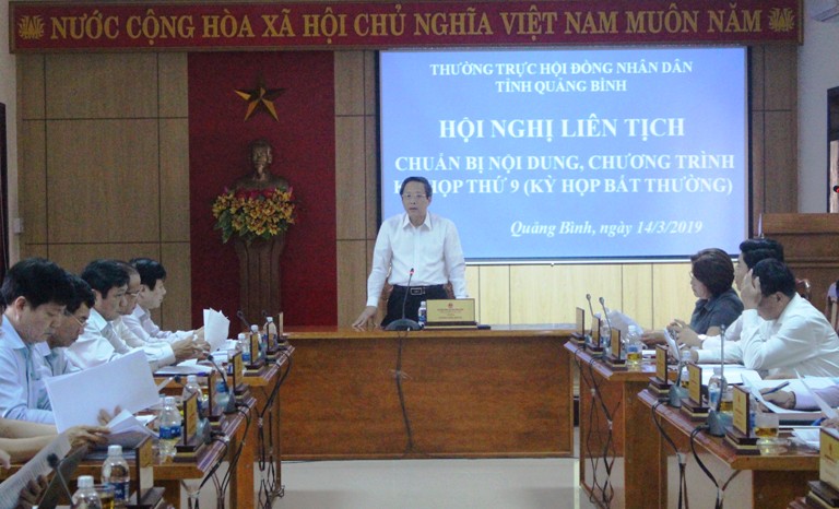 Đồng chí Bí thư Tỉnh uỷ, Chủ tịch HĐND tỉnh Hoàng Đăng Quang phát biểu kết luận tại hội nghị