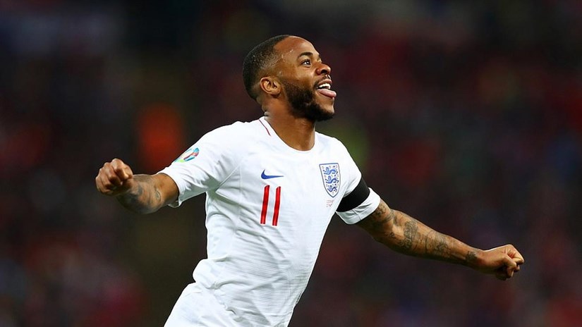   Sterling tỏa sáng với một hat-trick giúp Anh thắng hủy diệt. (Nguồn: Getty Images)