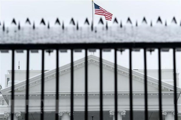 Quang cảnh bên ngoài Nhà Trắng. (Nguồn: AFP/TTXVN)