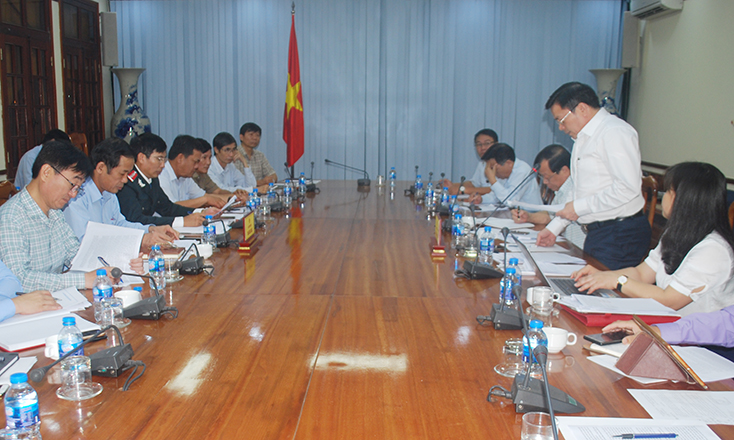 Đồng chí Trần Văn Minh, Phó tổng Thanh tra Chính phủ phát biểu tại buổi làm việc.