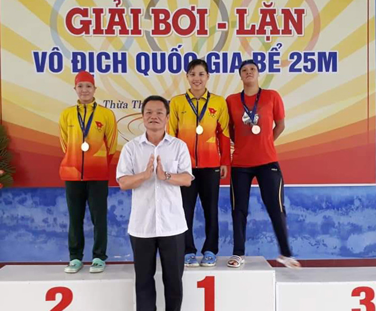 VĐV Ngô Thị Ngọc Quỳnh giành HCV ở cự ly 100m ếch.