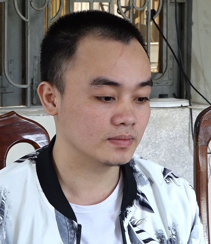 Đối tượng Nguyễn Hải Quân tại cơ quan điều tra.