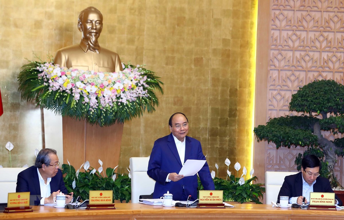 Thủ tướng Nguyễn Xuân Phúc phát biểu. (Nguồn: Thống Nhất/TTXVN)