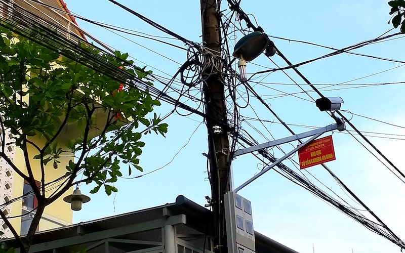 Camera giám sát an ninh trật tự được lắp đặt tại tổ dân phố 6, phường Hải Thành