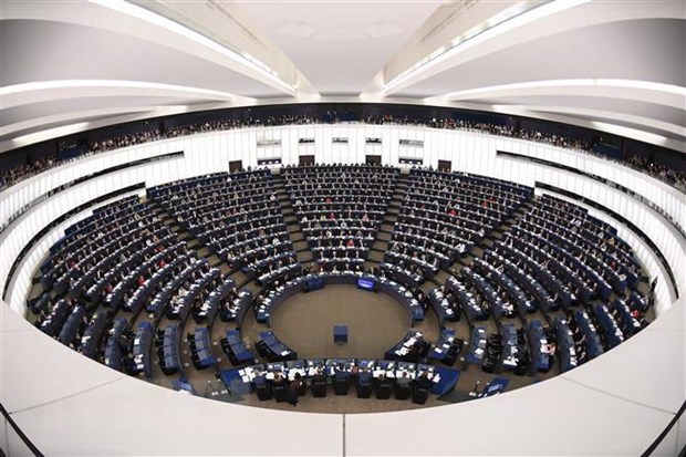 Toàn cảnh phiên họp Nghị viện châu Âu ở Strasbourg, Pháp. (Ảnh: AFP/TTXVN)