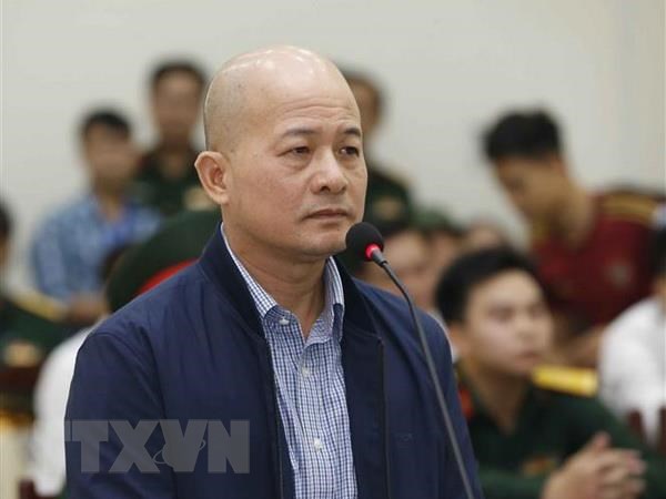 Bị cáo Đinh Ngọc Hệ khai báo tại phiên tòa xét xử phúc thẩm. (Ảnh: Doãn Tấn/TTXVN)