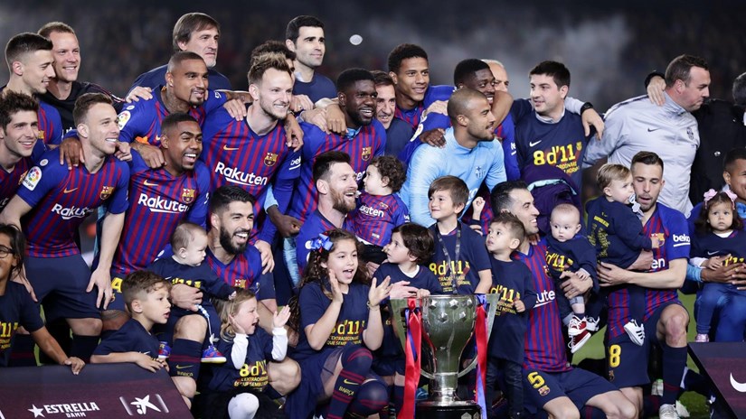  Barcelona lần thứ 26 lên ngôi La Liga. (Nguồn: AP)