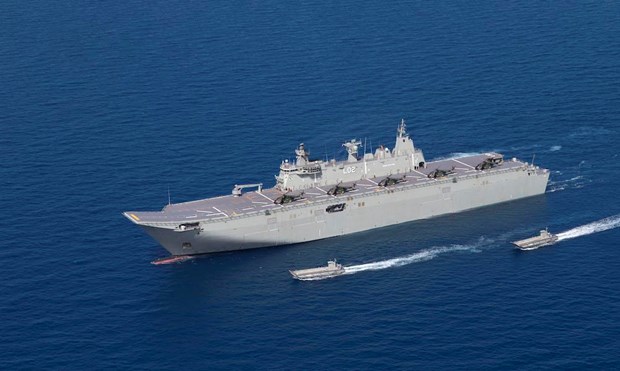 Tàu Hải quân HMAS Canberra. (Nguồn: Hải quân Hoàng gia Australia)