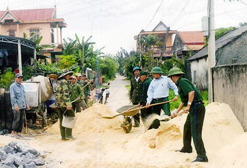 Hội CCB huyện Quảng Ninh chủ động đảm nhận nhiều phần việc cụ thể trong xây dựng nông thôn mới. 