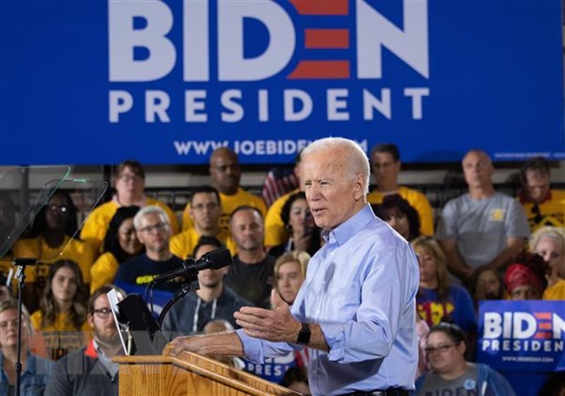 Cựu Phó Tổng thống Mỹ Joe Biden phát biểu trong chiến dịch vận động tranh cử tại Pittsburgh, bang Pennsylvania, Mỹ ngày 29-4. (Ảnh: AFP/TTXVN)