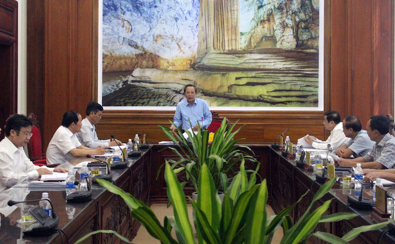 Đồng chí Bí thư Tỉnh ủy Hoàng Đăng Quang phát biểu kết luận hội nghị