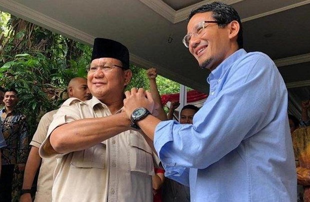Cặp ứng cử viên số 2 Prabowo Subianto-Sandiaga Uno. (Nguồn: tribunnews.com)