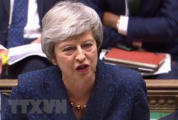 Thủ tướng Anh Theresa May phát biểu tại một phiên họp Hạ viện ở thủ đô London. (Nguồn: AFP/TTXVN)