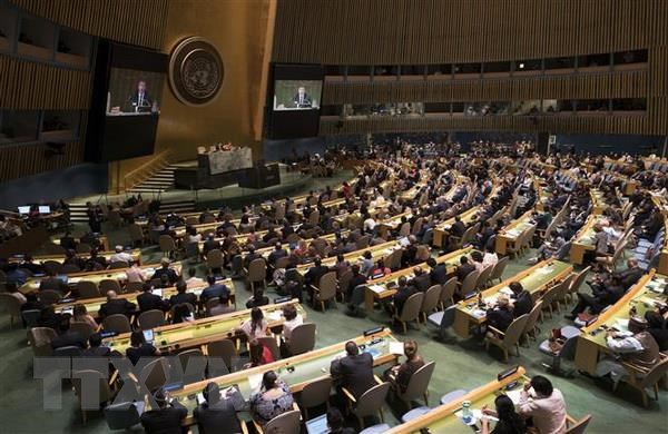 Viet Nam dong gop tich cuc vao hoat dong cua Lien hop quoc hinh anh 2Toàn cảnh một cuộc họp của Đại Hội đồng Liên hợp quốc ở New York, Mỹ. (Nguồn: AFP/TTXVN)
