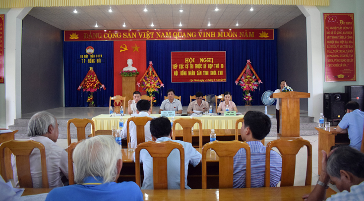 Tổ đại biểu HĐND tỉnh tiếp xúc với cử tri TP. Đồng Hới tại xã Lộc Ninh