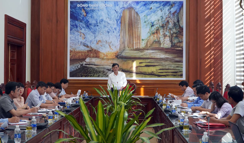 Đồng chí Phó Bí thư Thường trực Tỉnh ủy Trần Thắng phát biểu kết luận tại hội nghị