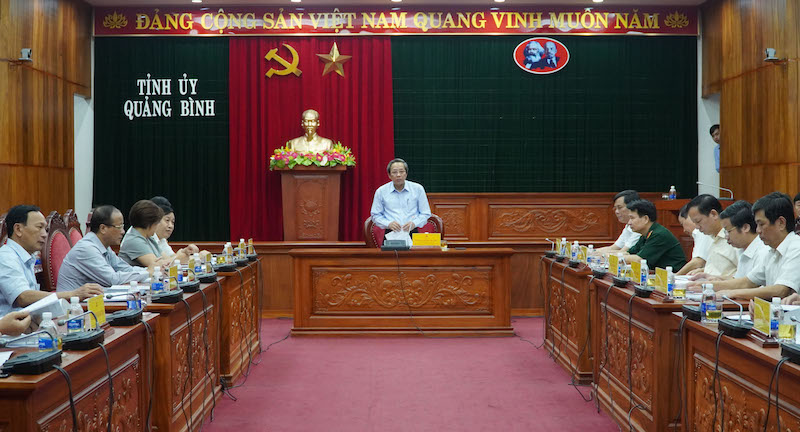 Đồng chí Bí thư Tỉnh ủy Hoàng Đăng Quang tặng phát biểu kết luận tại hội nghị
