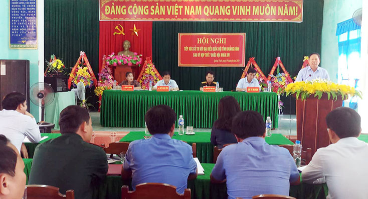 Đoàn ĐBQH tỉnh tiếp xúc cử tri huyện Quảng Trạch