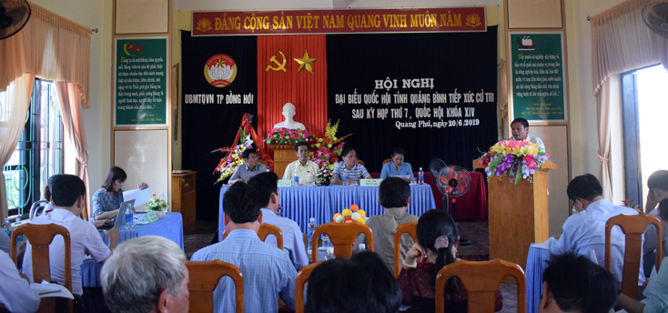 Đoàn đại biểu Quốc hội tỉnh tiếp xúc với cử tri TP. Đồng Hới tại xã Quang Phú