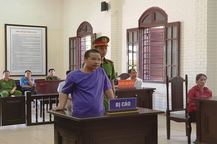 Bị cáo Trần Đức Toàn tại phiên tòa.