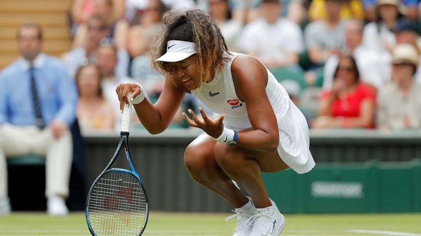  Naomi Osaka dừng bước ngay từ vòng 1 Wimbledon 2019. (Nguồn: The Guardian)