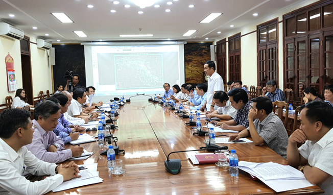 Đồng chí Trần Công Thuật, Chủ tịch UBND tỉnh phát biểu tại buổi làm việc.