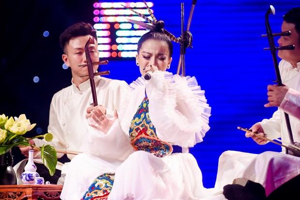  Bảo Ngọc trên sân khấu chung kết Giọng hát Việt 2019. (Ảnh: BTC)