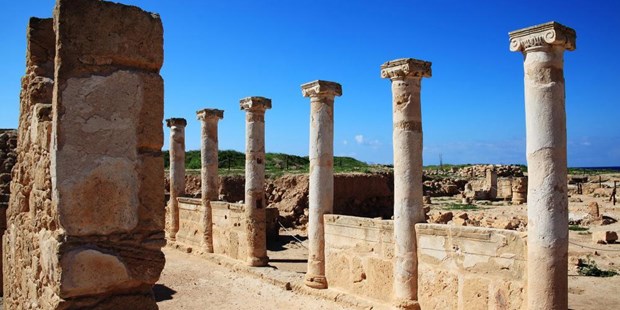 Các cột cổ trong Khu khảo cổ Kato Pafos, Cộng hòa Cyprus. Ảnh minh họa. (Nguồn: Shutterstock)