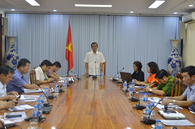 Đồng chí Chủ tịch UBND tỉnh Trần Công Thuật kết luận buổi làm việc.