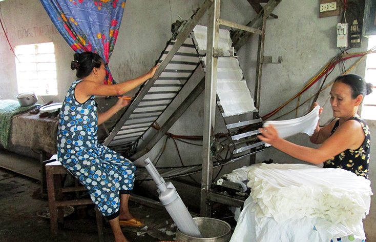 Các hội viên phụ nữ huyện Quảng Trạch tích cực lao động sản xuất, phát triển kinh tế gia đình. Ảnh: Đ.V