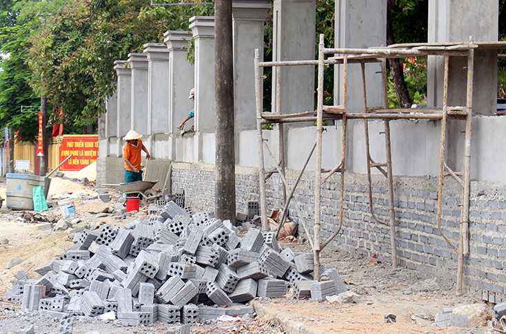 Các công trình xây dựng ở huyện Quảng Ninh sử dụng gạch không nung.