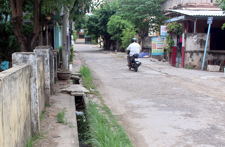 Hệ thống mương lộ thiên ở các KDC xã Đức Ninh dùng để thoát nước mưa và một phần nước thải sinh hoạt sau hơn 15 năm xây dựng nay hoàn toàn bị tê liệt.