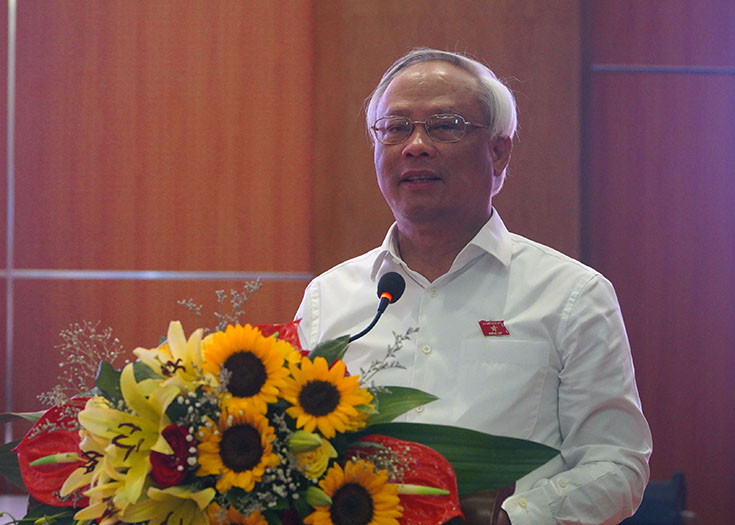 Đồng chí Phó Chủ tịch Quốc hội Uông Chu Lưu phát biểu chỉ đạo hội nghị