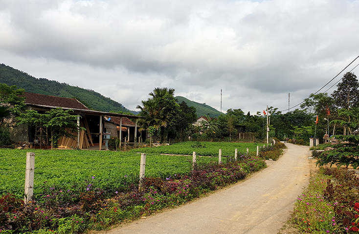Nhiều tuyến đường giao thông ở xã Mai Hóa được kiên cố hóa. 