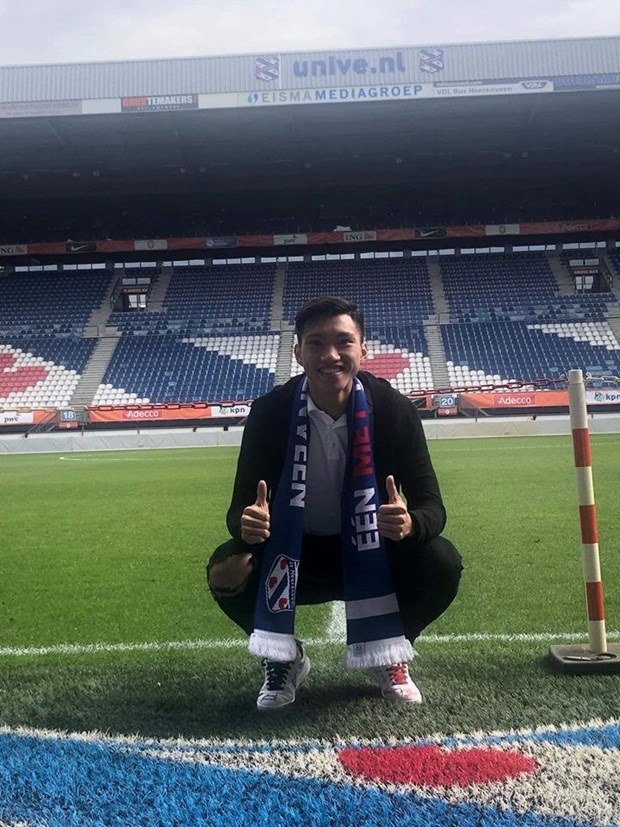 Đoàn Văn hậu có mặt tại SC Heerenveen. (Nguồn: Hanoi FC)