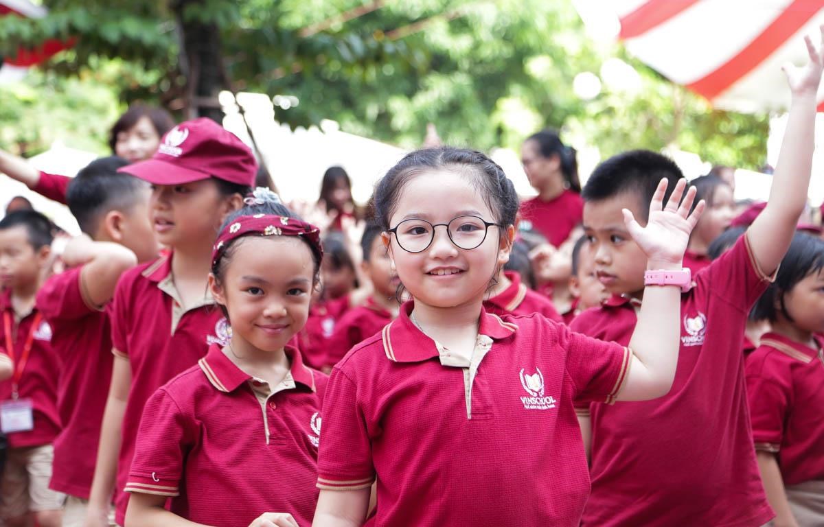 Học sinh Trường Tiểu học Vinschool trong ngày khai giảng. (Ảnh: PV/Vietnam+)