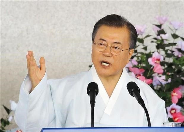 Tổng thống Hàn Quốc Moon Jae-in. (Ảnh: Yonhap/ TTXVN)