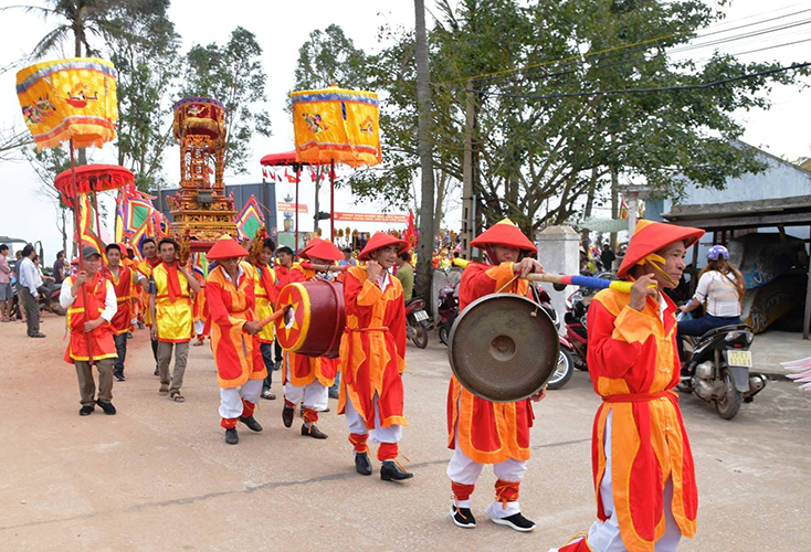 Lễ cầu ngư của ngư dân làng biển Cảnh Dương, huyện Quảng Trạch.