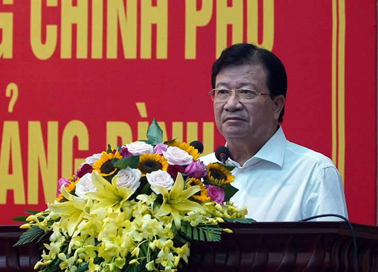 Phó Thủ tướng Chính phủ Trịnh Đình Dũng phát biểu chỉ đạo tại buổi làm việc