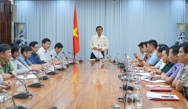 Đồng chí Trần Công Thuật, Chủ tịch UBND tỉnh kết luận buổi làm việc.